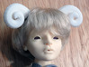 Bjd Ram Horns: side Magnet SD size 3d printed Horns show on a msd doll head
