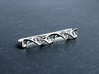 DNA Tie Bar - Science Jewelry 3d printed DNA tie bar in polished silver