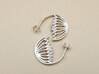 Mitosis Anaphase Hoops - Science Jewelry 3d printed Mitosis Anaphase hoop earrings in polished silver