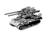 1/144 E100 128mm Flak Zwilling Ausf A 3d printed Travelling Mode