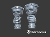Skull Chalices (Left & Right-Handed) 3d printed Small Sprue = 2 Chalices