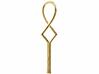 Duality & Unity Ankh Pendant 3d printed Duality & Unity Ankh Pendant - Gold Plated Brass