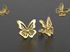Butterfly earrings studs 3d printed 