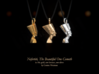 NEFERTITI petite necklace pendant (facing forward) 3d printed 