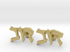 Hebrew Name Cufflinks - "Dov" 3d printed 