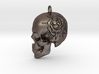 Rose engraved skull pendant 3d printed 