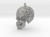Rose engraved skull pendant 3d printed 
