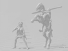 Skeleton Lancer on Horse miniature model fantasy 3d printed 
