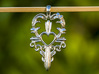 Cross Jewelry Swedish Folk Art Kurbits Pendant  3d printed Swedish folk art cross jewelry kurbits pendant 