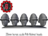 28mm Heroic scale Pith helmets 3d printed 