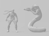 Viper Warrior Shooting miniature model games dnd 3d printed 