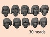 28mm space nun hair heads 3d printed 
