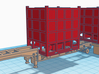1/87th SandBox Hydraulic Fracturing Sand Box 3d printed As seen on chassis delivery trailer