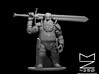 Rock Troll in Stone Armor with Giant Sword 3d printed 