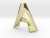 Distorted letter A no ring 3d printed 