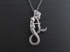 Sailor's Fantasy - Mermaid Necklace 3d printed Mermaid pendant in antique silver