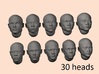 28mm bald asian heads 3d printed 
