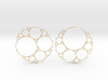 Bubbly Apollonian Earrings 3d printed 