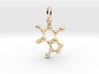 Caffeine Pendant - Molecular Jewelry 3d printed 