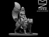 Elf Female Ranger with Dire Squirrel 3d printed 