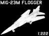 1:222 Scale MiG-23M Flogger (Clean, Deployed)i 3d printed 