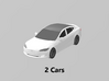 Tesla Model S (x2) 1/200 3d printed 