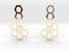 Honeycomb Earrings 34x18mm 3d printed 
