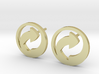 Recycle Symbol earrings (studs) 3d printed 