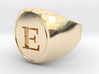 Classic Signet Ring - Letter E (ALL SIZES) 3d printed 