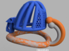 Custom CK Ring CR2-QDRV0T-21 - 47mm Ball Hook 3d printed Hook Shown (orange) in comparison to normal hook (grey)