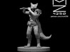 Kitsune Female Bard with Flute and Lizard 3d printed 
