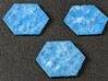6pk Sea ripples terrain hex tile counters 3d printed Painted Makerbot print of sea ripples hex tiles