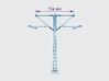 Catenary mast with double arms 78 mm - (1:32) 3d printed 