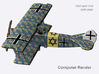 Star of David Fokker D.VII (full color) 3d printed 