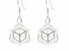 Conscious Crystal Earrings 3d printed Conscious Crystal Earrings - Polished Silver