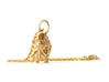 Woolly Mammoth Pendant - Science Jewelry 3d printed Woolly Mammoth pendant in 14K gold plated brass