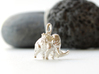 Woolly Mammoth Pendant - Science Jewelry 3d printed Woolly Mammoth pendant in natural sterling silver