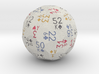 d52 playing cards sphere dice (White, 4 colors) 3d printed 