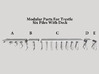 Part B Deck Trestle HO (1:87) Modular Six Piles 3d printed 