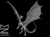 Young Emerald Dragon Flying 3d printed 