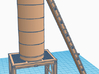 1/87th Stationary Asphalt Silo w stand  3d printed shown w conveyor sold seperately