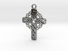 2d Cross pendant with Celtic flair in .925 Silver 3d printed 