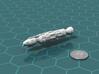 USS Luna-A upgraded Battleship 3d printed Render of the model, with a virtual quarter for scale.