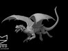 Sapphire Dragon wyrmling flying 3d printed 