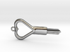 ABUS Pad Lock Key Blank - Heart Design 3d printed 