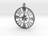 Compass Medallion Pendant Vertical Bail 3d printed 