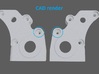 RC10 Worlds ReRe Stealth Gearbox Casing (set) 3d printed Blue circles indicate position of short bolt used