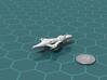 Drimsoniax Heavy Cruiser 3d printed Render of the model, with a virtual quarter for scale.