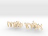 Hebrew Name Cufflinks - "Eliyahu Simcha" 3d printed 
