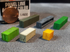 Cargo shipping containers x6 set 3d printed 